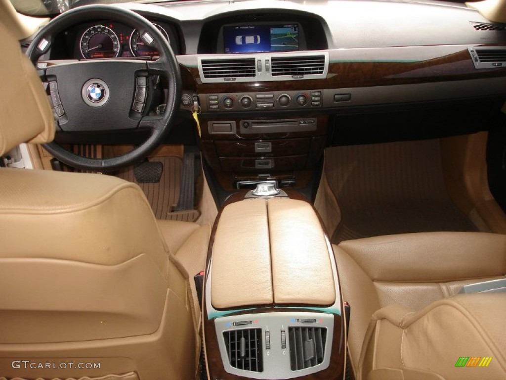 2003 7 Series 745Li Sedan - Alpine White / Dark Beige/Beige III photo #11