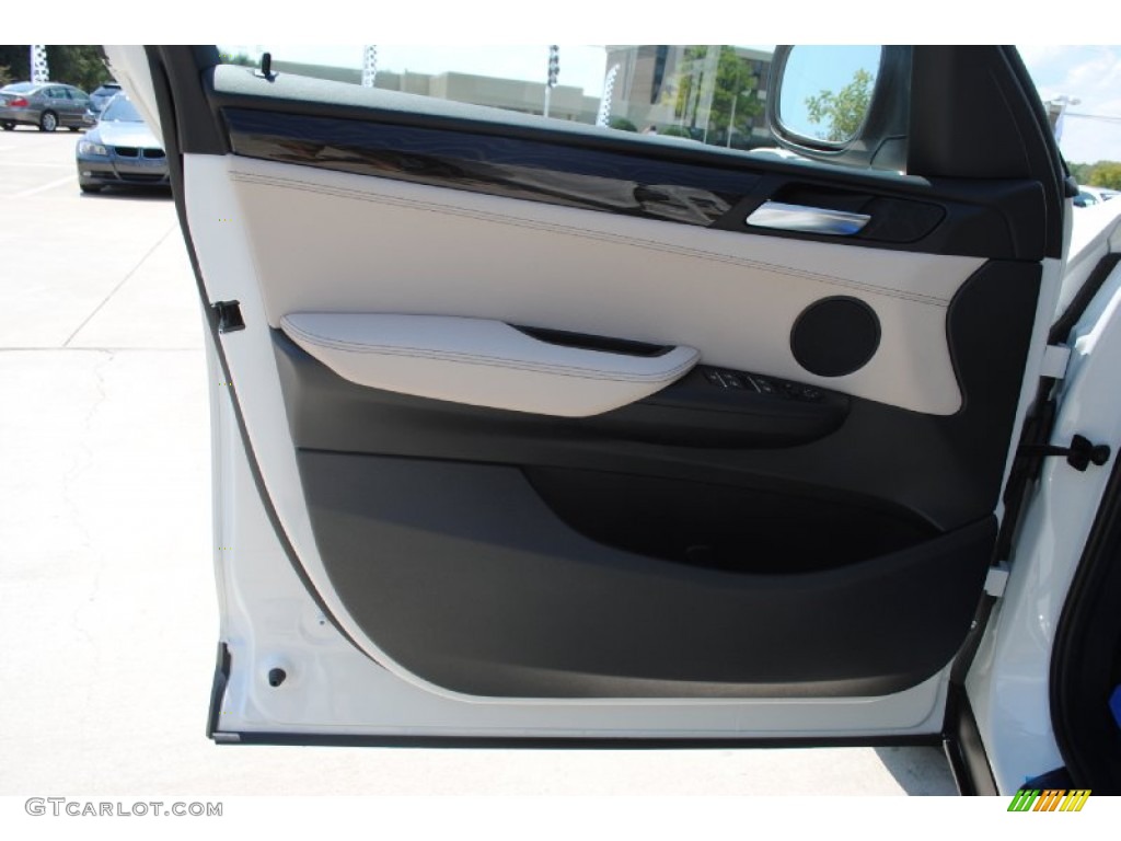 2011 BMW X3 xDrive 35i Oyster Nevada Leather Door Panel Photo #54414388