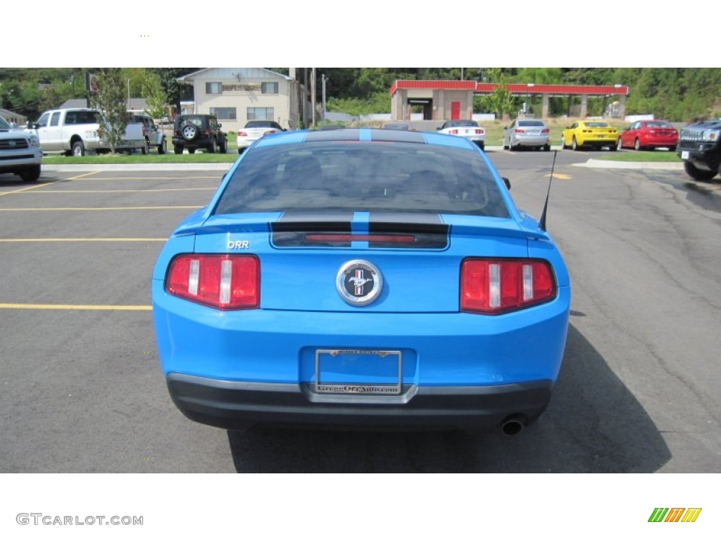 2010 Mustang V6 Premium Coupe - Grabber Blue / Stone photo #4