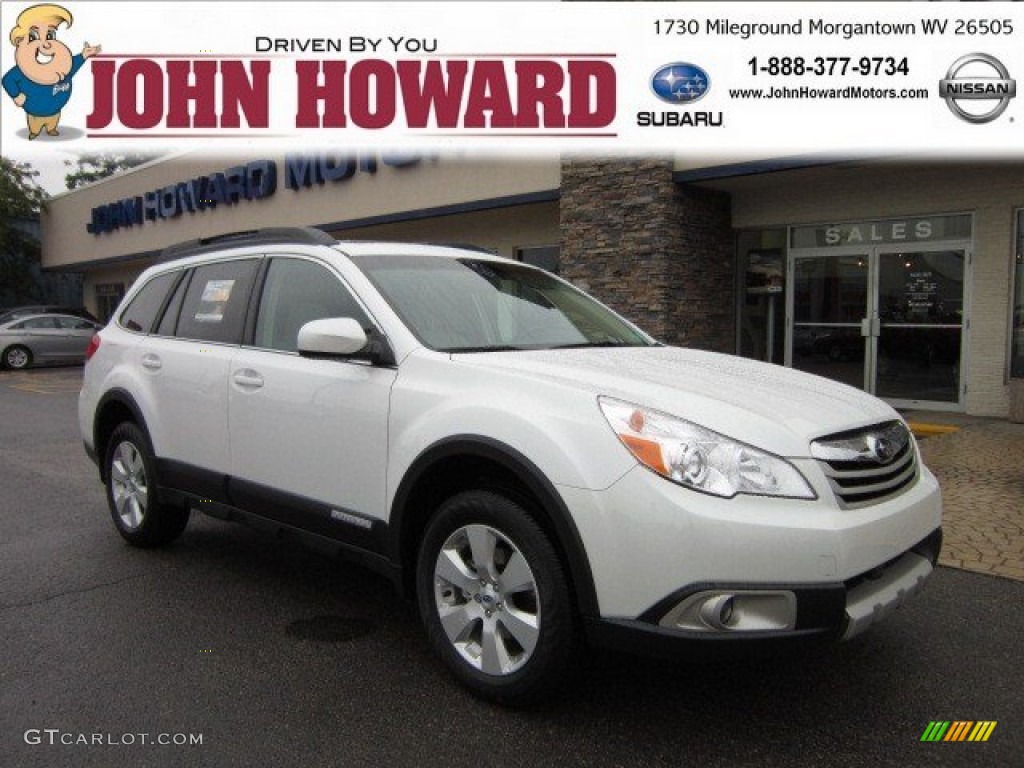 2011 Outback 2.5i Limited Wagon - Satin White Pearl / Warm Ivory photo #1