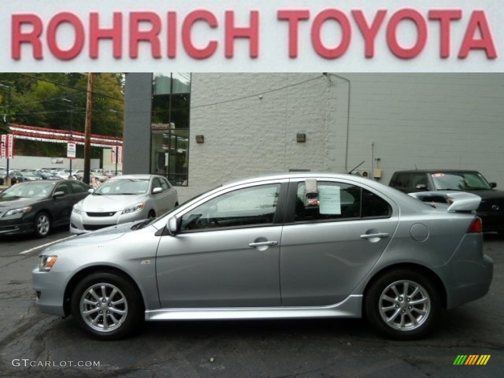 2010 Lancer ES - Apex Silver Metallic / Black photo #1