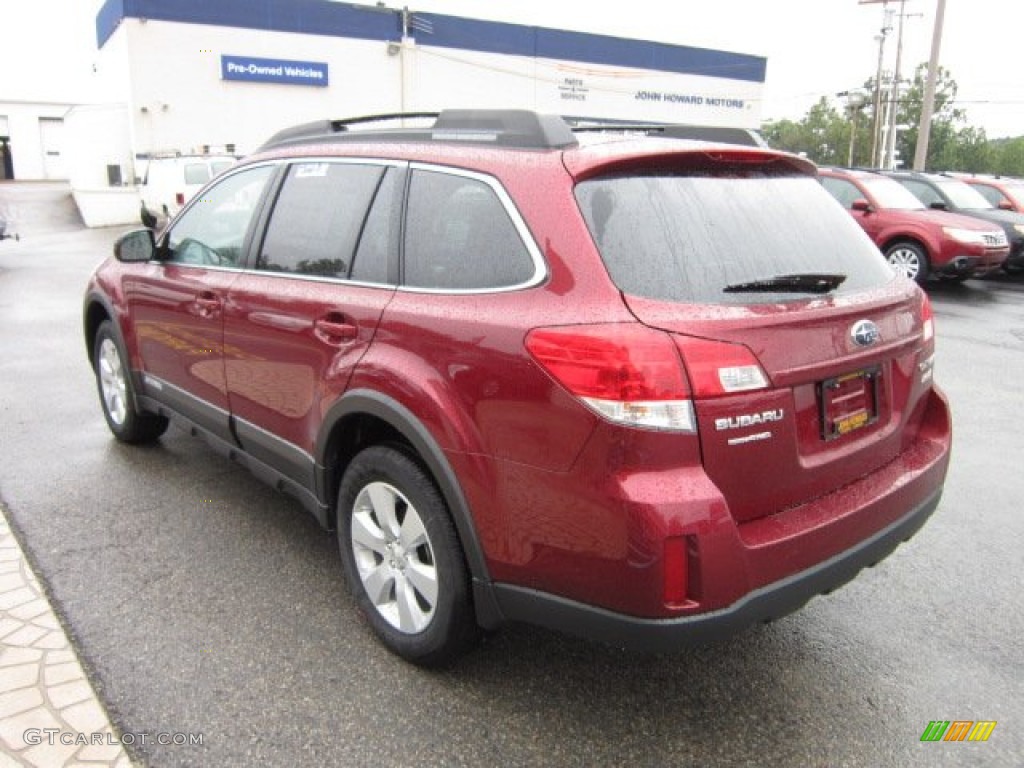 2011 Outback 2.5i Premium Wagon - Ruby Red Pearl / Warm Ivory photo #5
