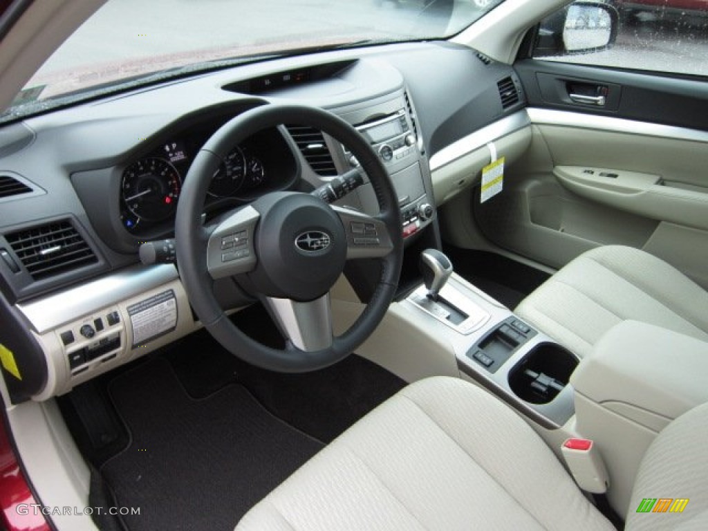 2011 Outback 2.5i Premium Wagon - Ruby Red Pearl / Warm Ivory photo #16