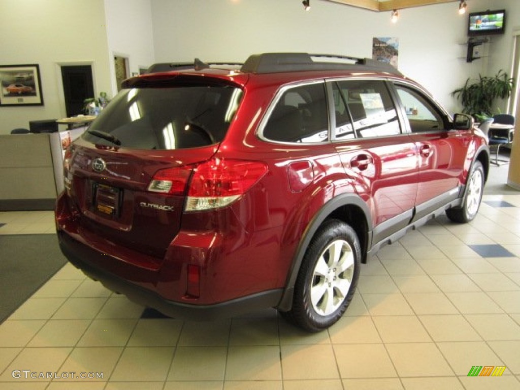 2011 Outback 2.5i Premium Wagon - Ruby Red Pearl / Warm Ivory photo #7