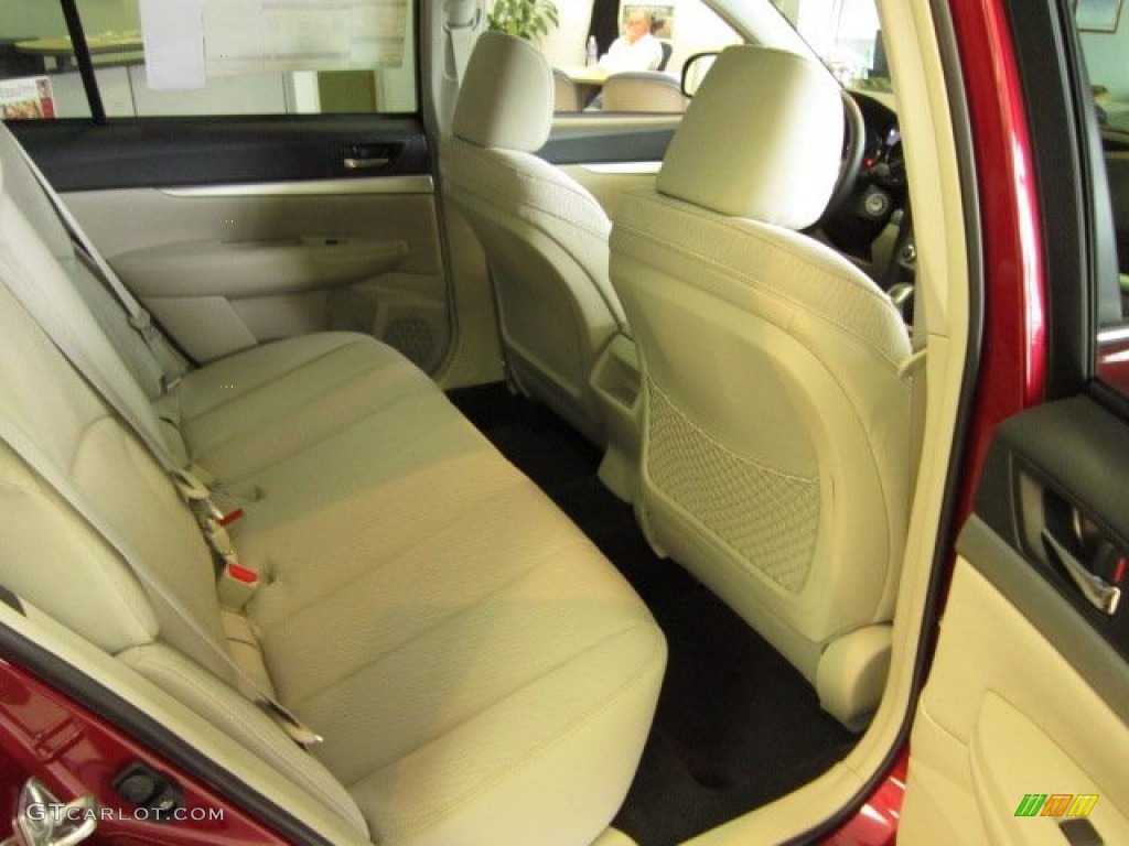 2011 Outback 2.5i Premium Wagon - Ruby Red Pearl / Warm Ivory photo #12