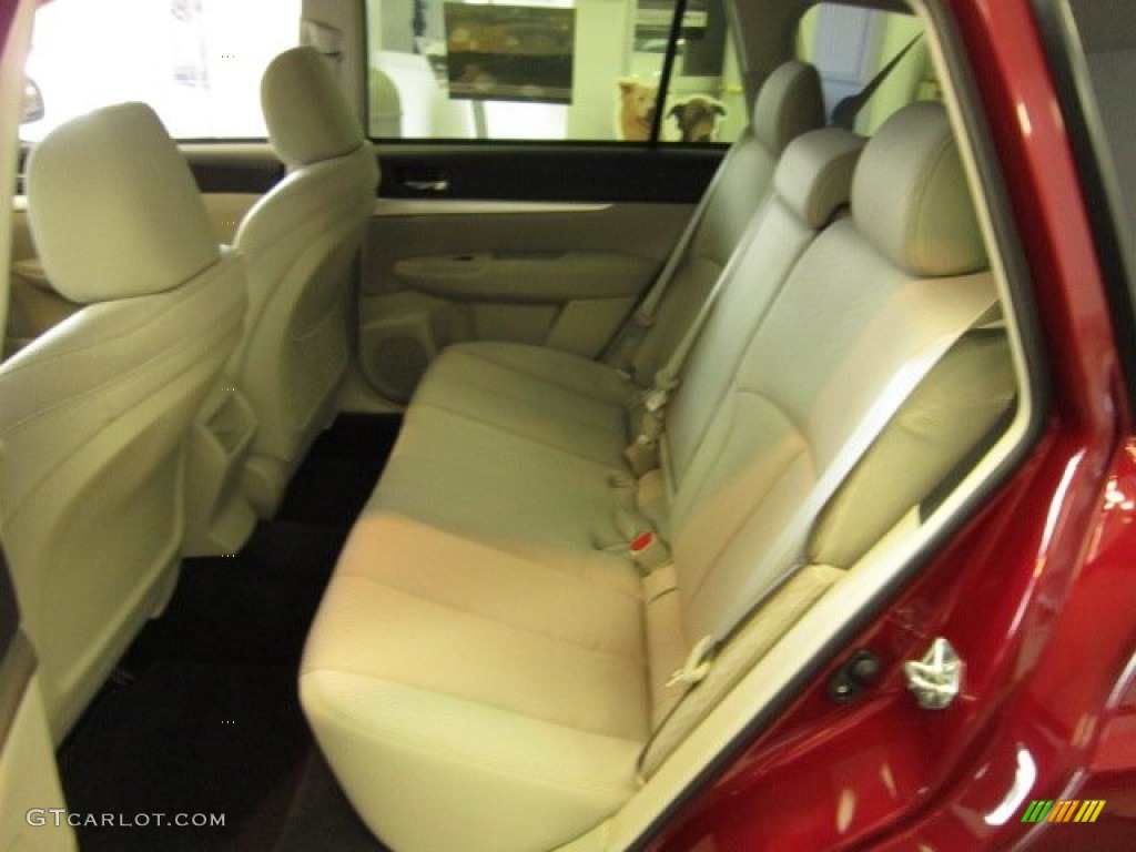 2011 Outback 2.5i Premium Wagon - Ruby Red Pearl / Warm Ivory photo #14