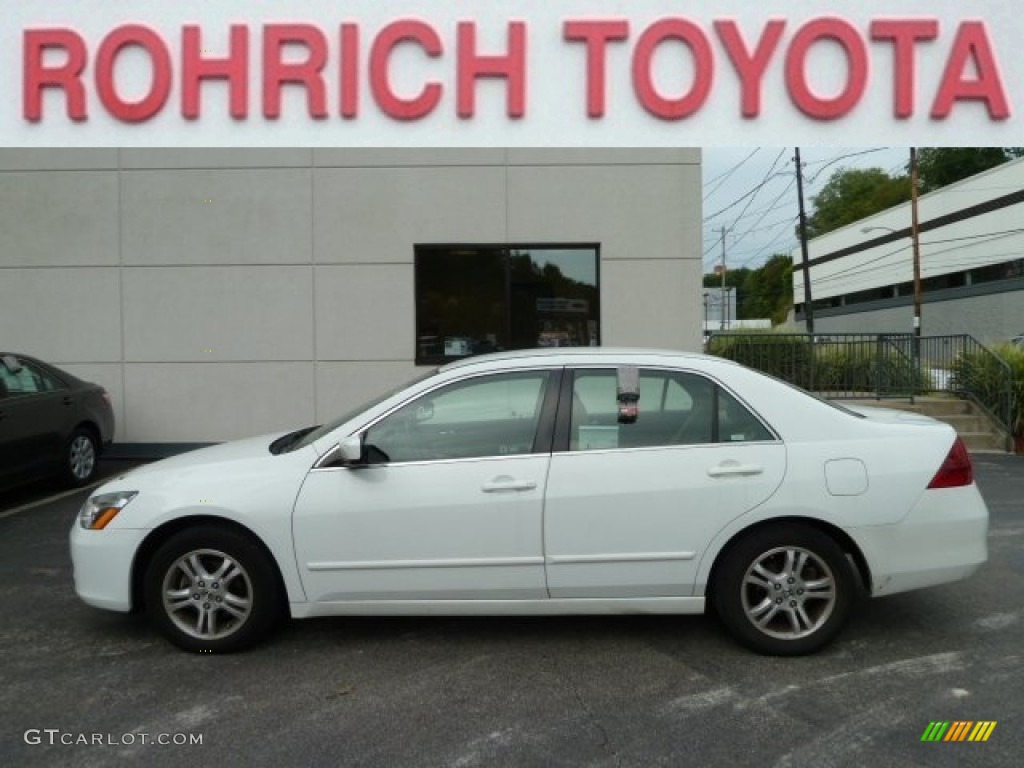 2006 Accord SE Sedan - Taffeta White / Ivory photo #1