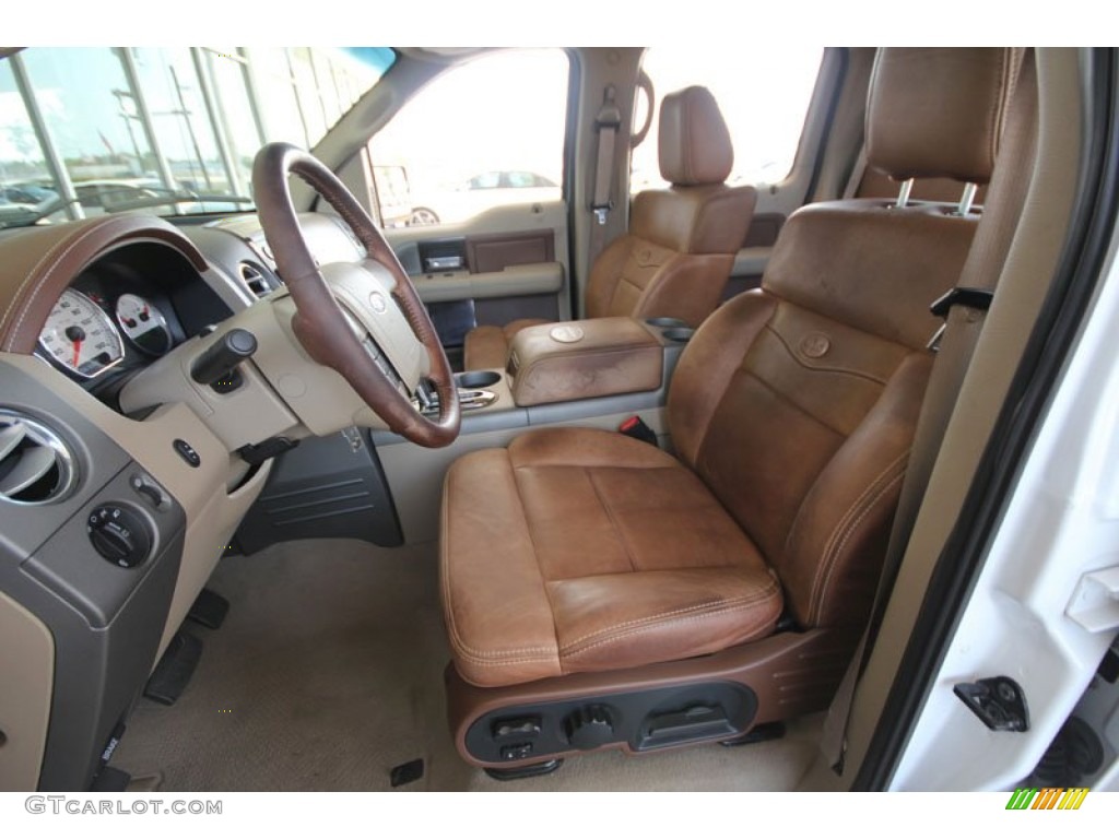 2006 F150 King Ranch SuperCrew - Oxford White / Castano Brown Leather photo #5
