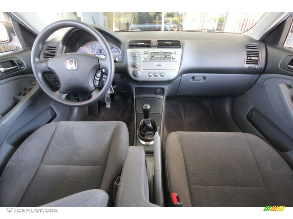 2005 Honda Civic Hybrid Sedan Gray Dashboard Photo #54422754