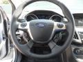 Charcoal Black 2012 Ford Focus Titanium Sedan Steering Wheel