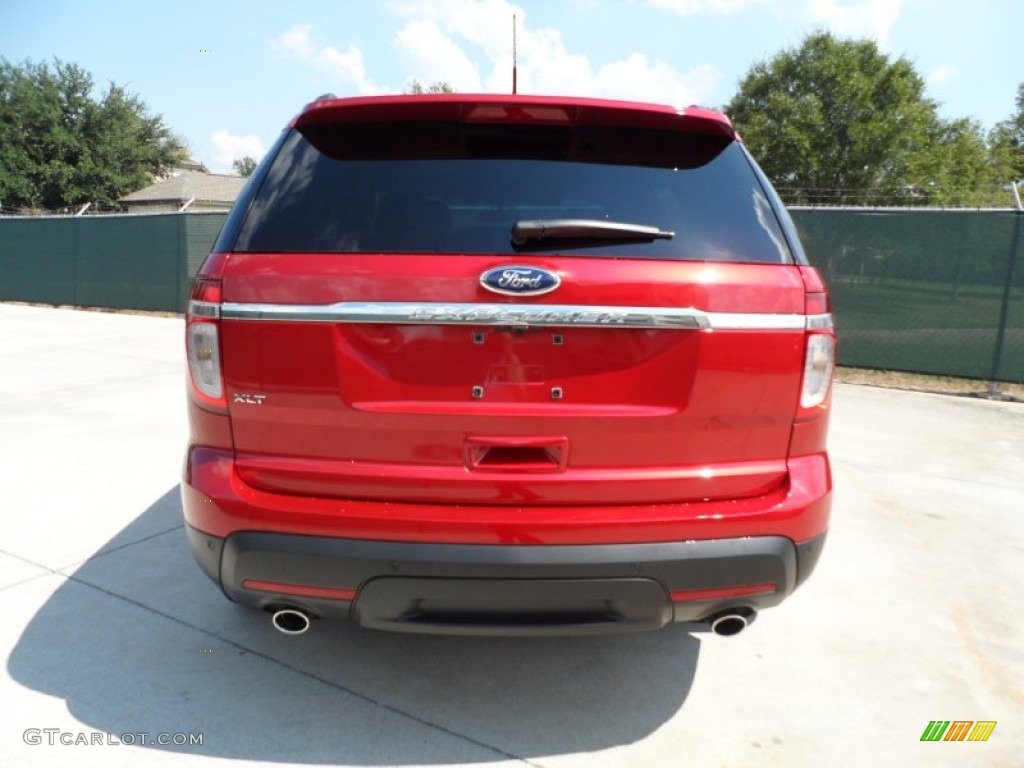 2012 Explorer XLT - Red Candy Metallic / Charcoal Black photo #4