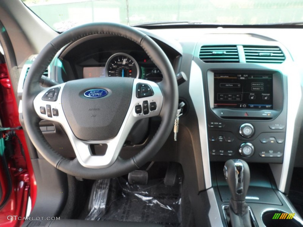 2012 Ford Explorer XLT Charcoal Black Dashboard Photo #54424314