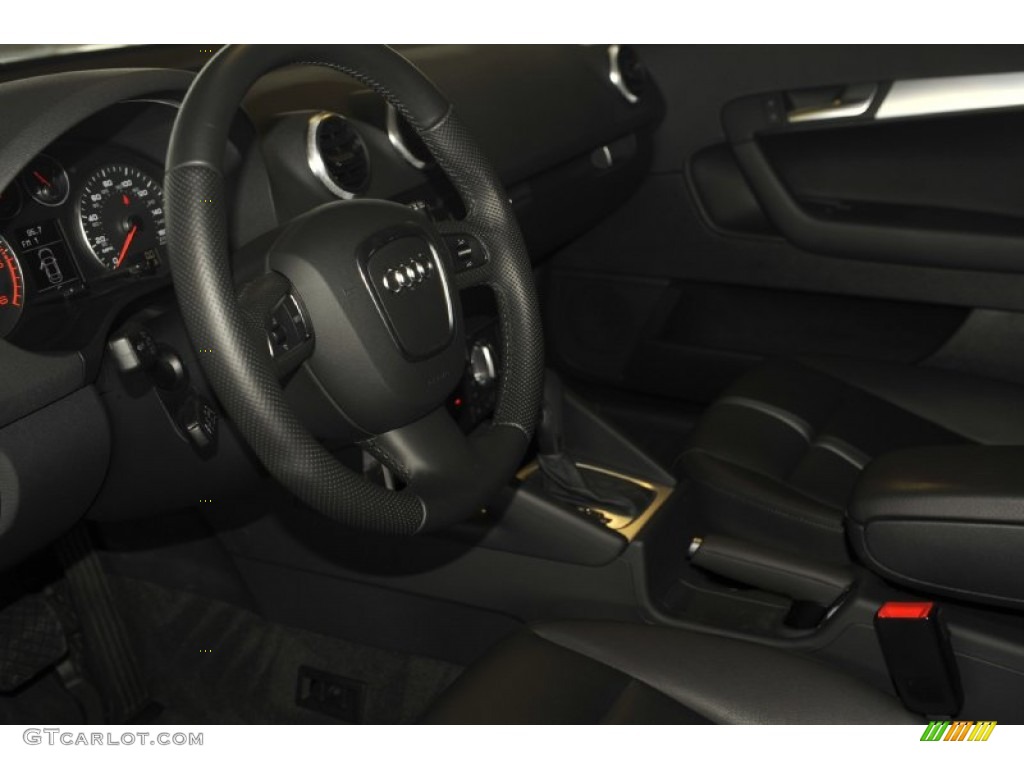 2010 Audi A3 2.0 TDI Black Steering Wheel Photo #54425259
