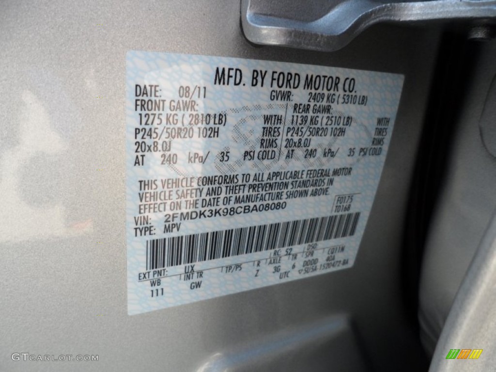 2012 Edge Color Code UX for Ingot Silver Metallic Photo #54425760