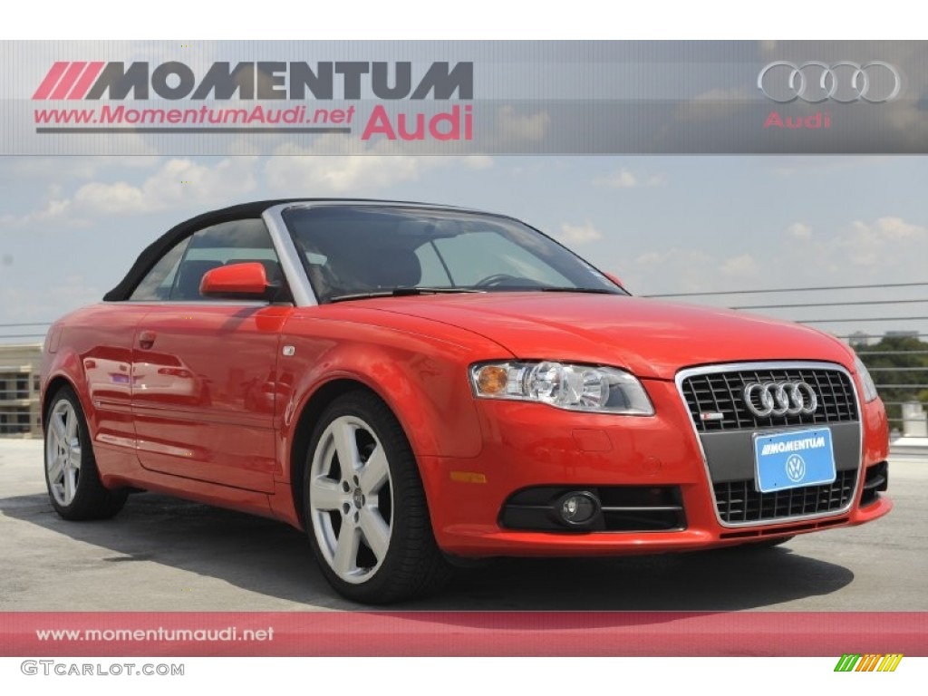 2008 A4 2.0T Cabriolet - Brilliant Red / Black photo #1