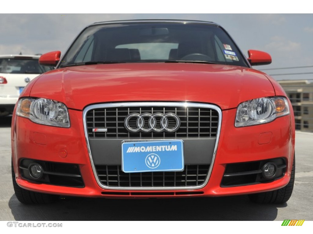 2008 A4 2.0T Cabriolet - Brilliant Red / Black photo #2