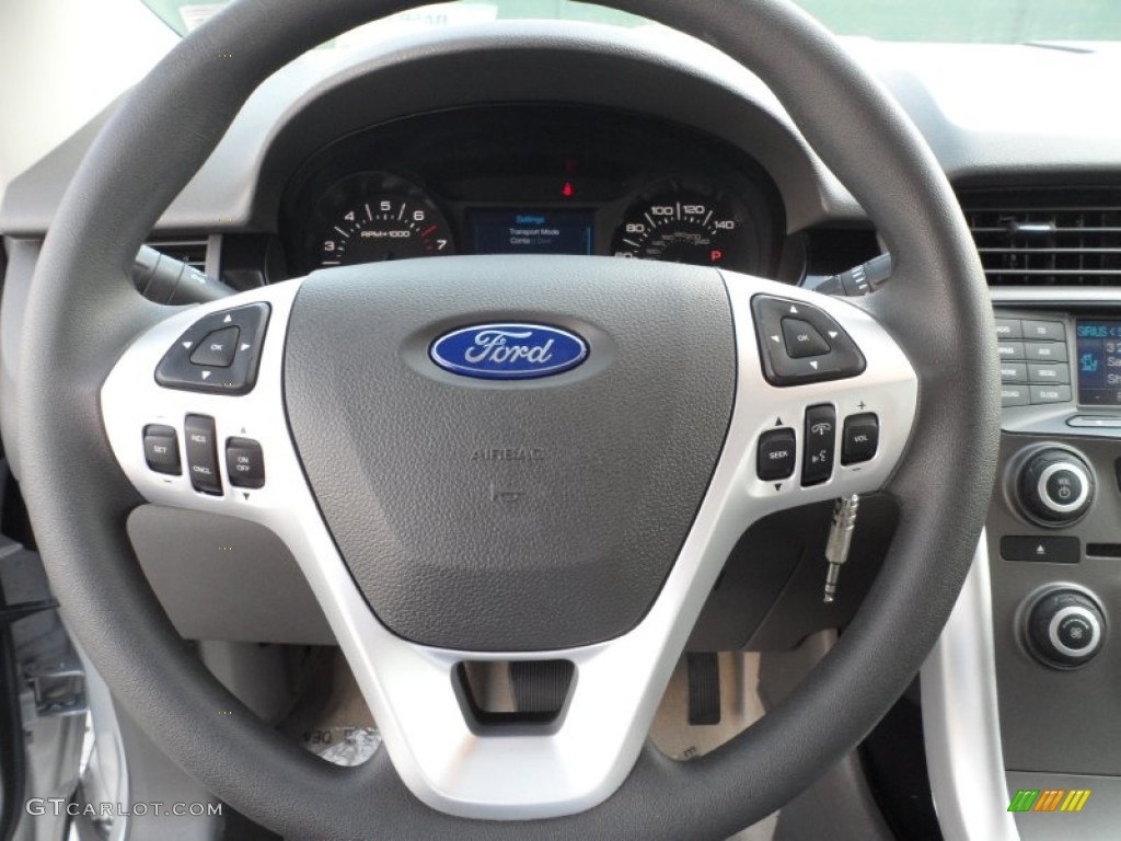 2012 Ford Edge SE EcoBoost Medium Light Stone Steering Wheel Photo #54426423