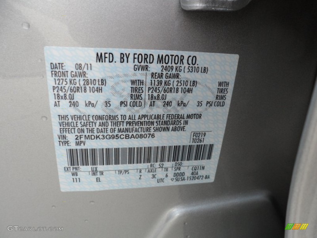 2012 Edge Color Code UX for Ingot Silver Metallic Photo #54426450