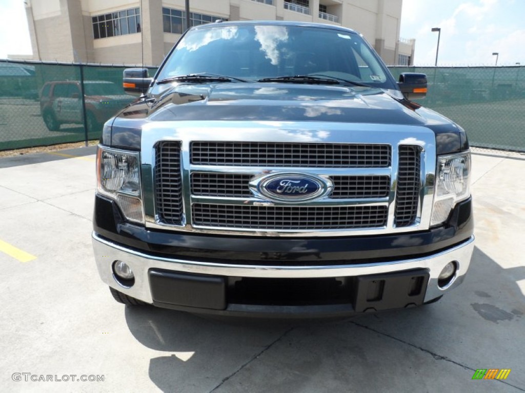 2011 F150 Lariat SuperCrew - Ebony Black / Black photo #8