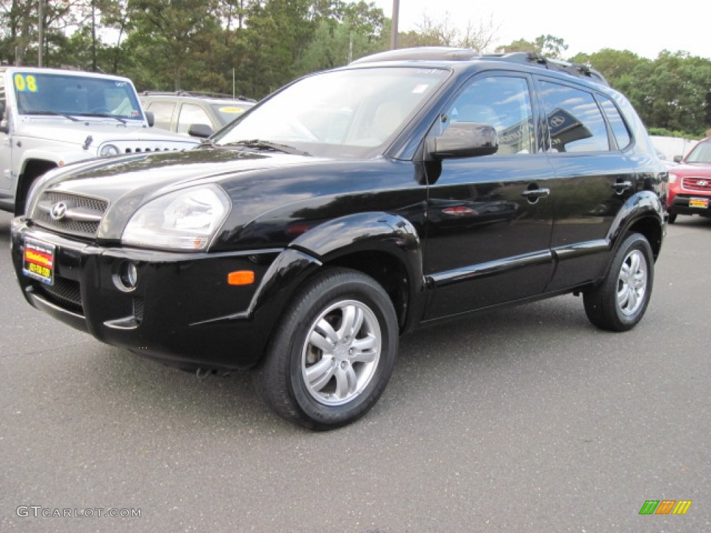 2008 Tucson SE 4WD - Obsidian Black / Beige photo #1