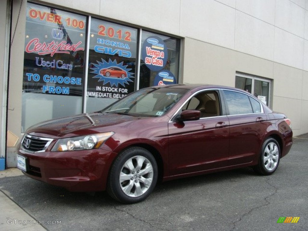 2009 Accord EX Sedan - Basque Red Pearl / Ivory photo #1