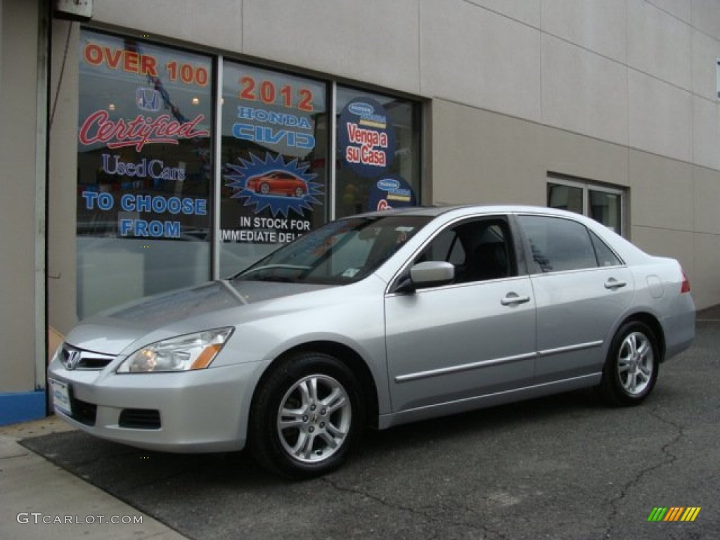 2007 Accord EX-L Sedan - Alabaster Silver Metallic / Black photo #1