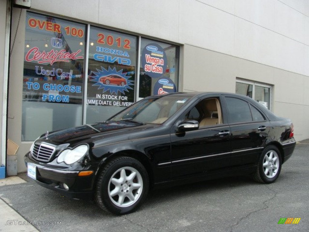 2002 C 320 Sedan - Black / Java photo #1