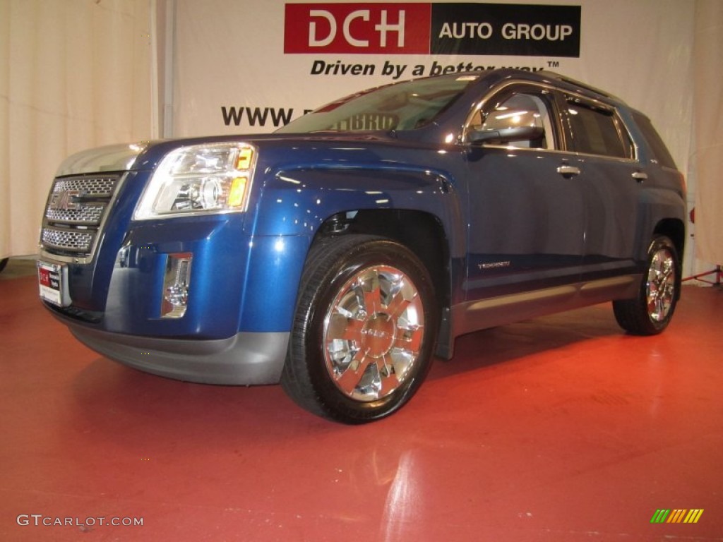 2010 Terrain SLT AWD - Atlantic Blue Metallic / Light Titanium photo #1