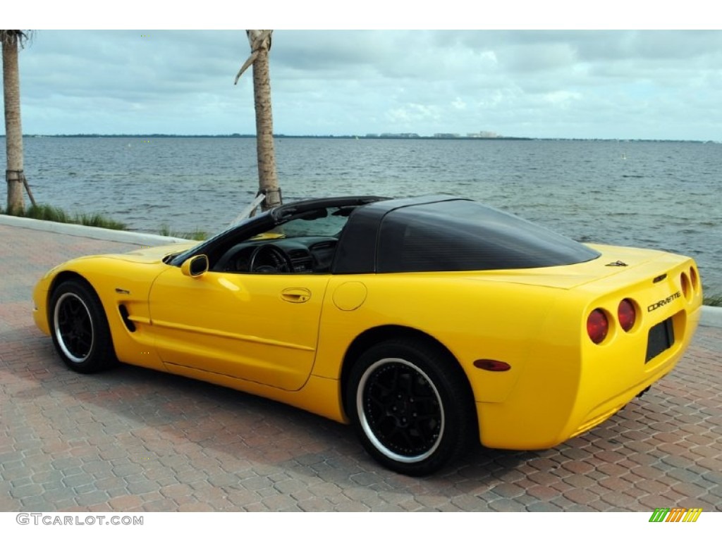 2002 Corvette Coupe - Millenium Yellow / Black photo #7