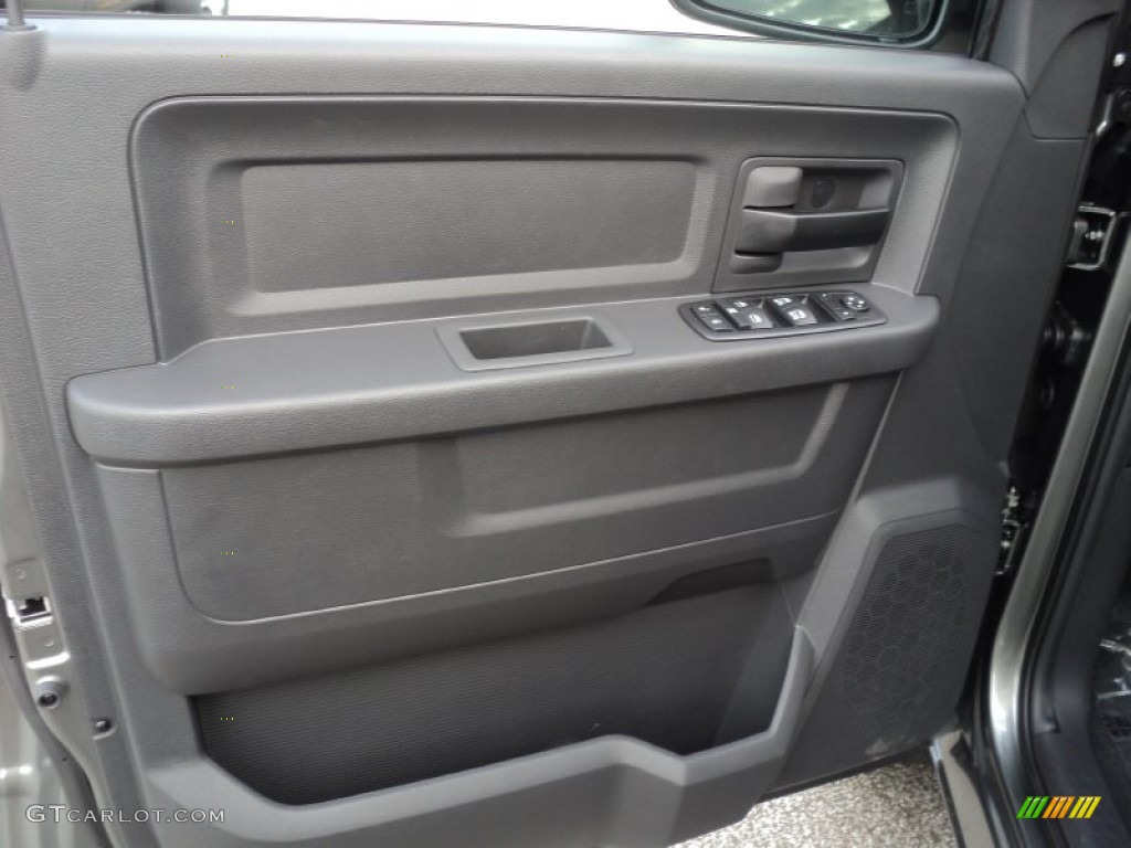 2012 Dodge Ram 1500 ST Quad Cab 4x4 Dark Slate Gray/Medium Graystone Door Panel Photo #54435753