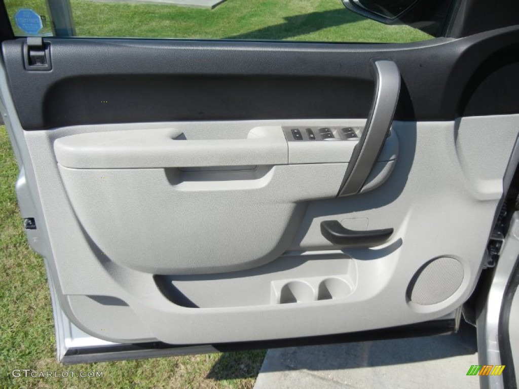 2011 Chevrolet Silverado 1500 LT Crew Cab Light Titanium/Ebony Door Panel Photo #54436746