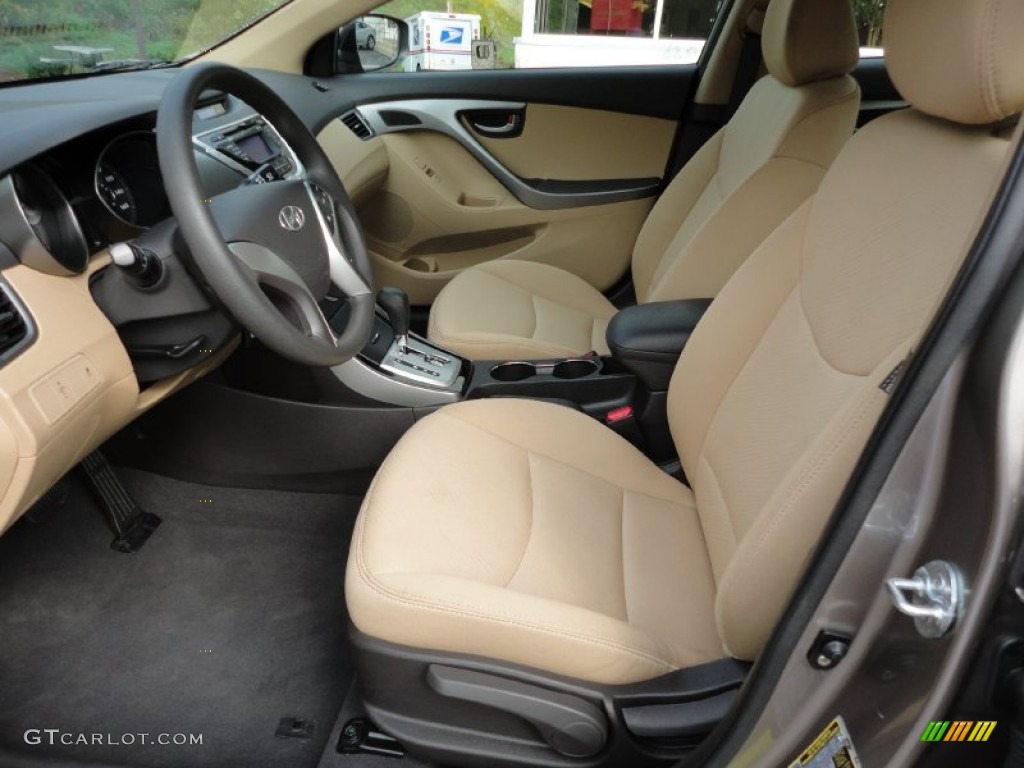 Beige Interior 2011 Hyundai Elantra GLS Photo #54438483