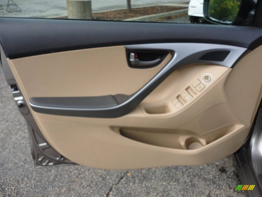 2011 Hyundai Elantra GLS Beige Door Panel Photo #54438498