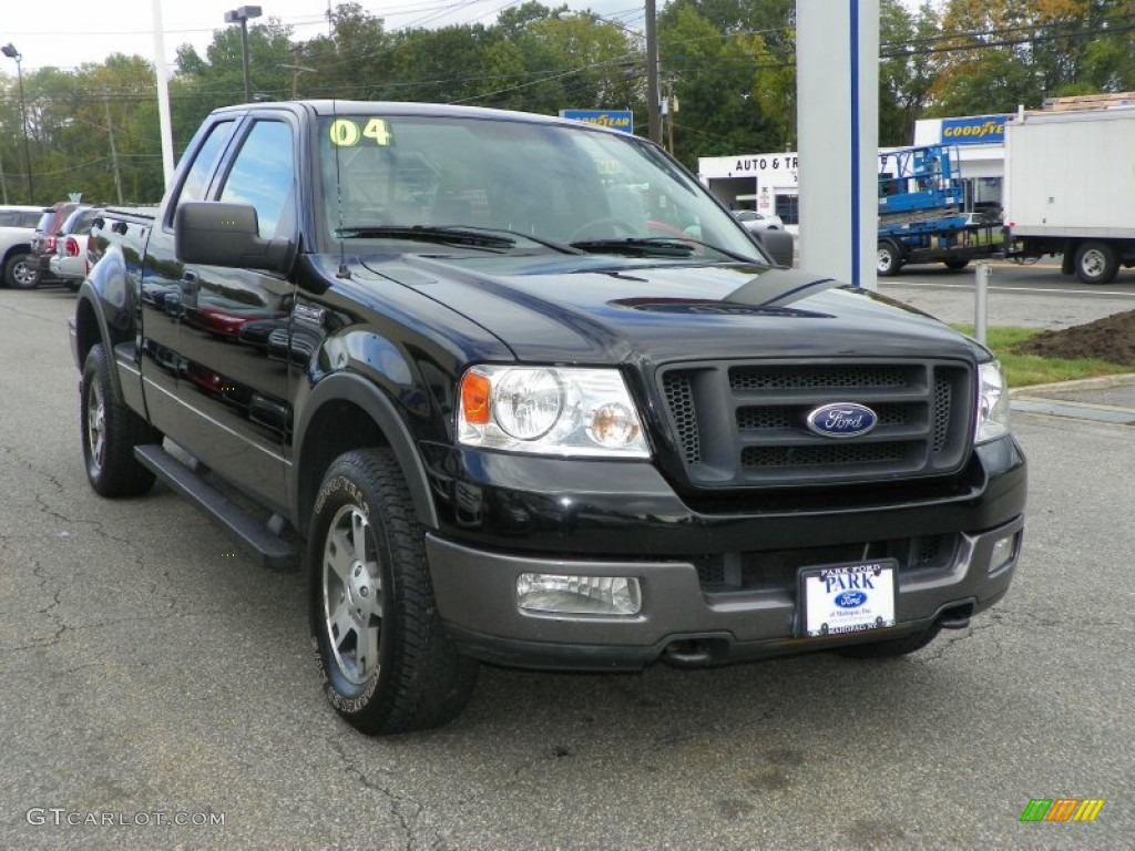 2004 F150 FX4 SuperCab 4x4 - Black / Black photo #2