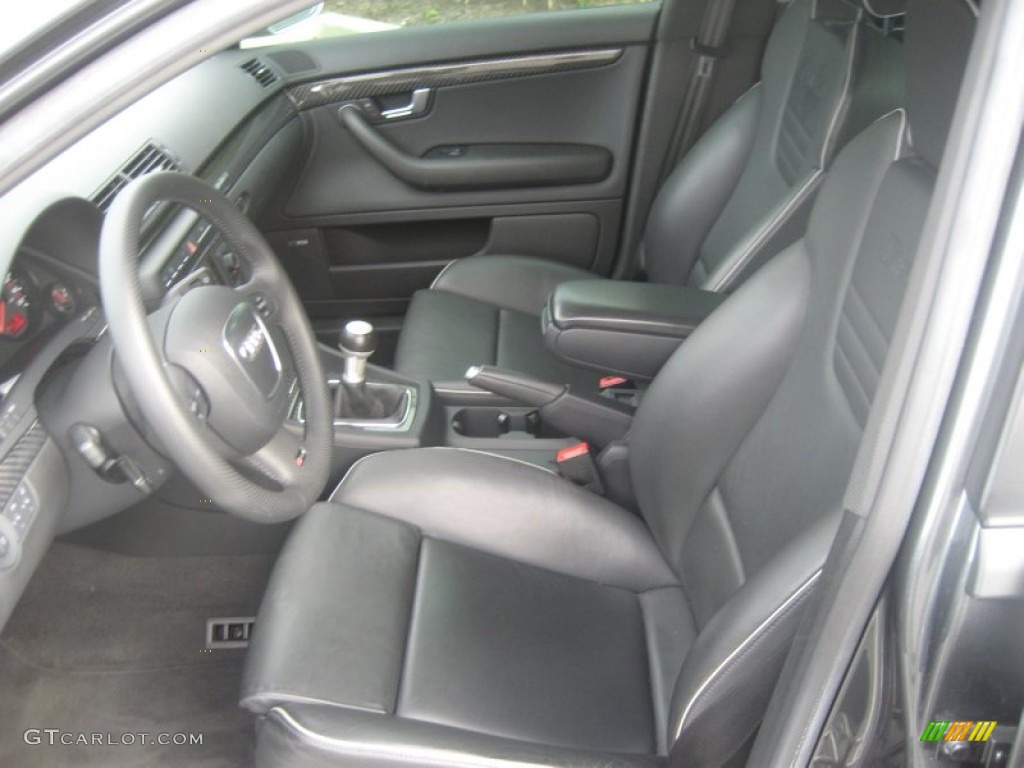 Black Interior 2008 Audi RS4 4.2 quattro Sedan Photo #54438837