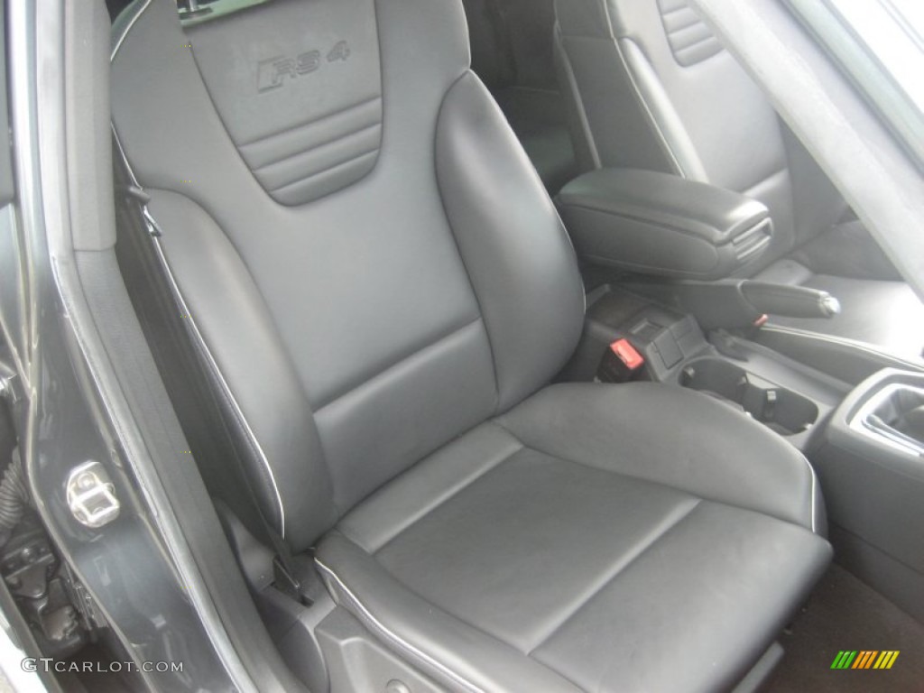 Black Interior 2008 Audi RS4 4.2 quattro Sedan Photo #54438864