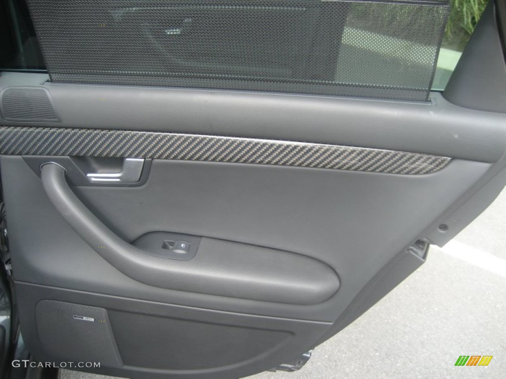 2008 Audi RS4 4.2 quattro Sedan Black Door Panel Photo #54438918