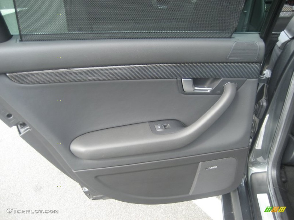 2008 Audi RS4 4.2 quattro Sedan Black Door Panel Photo #54438936