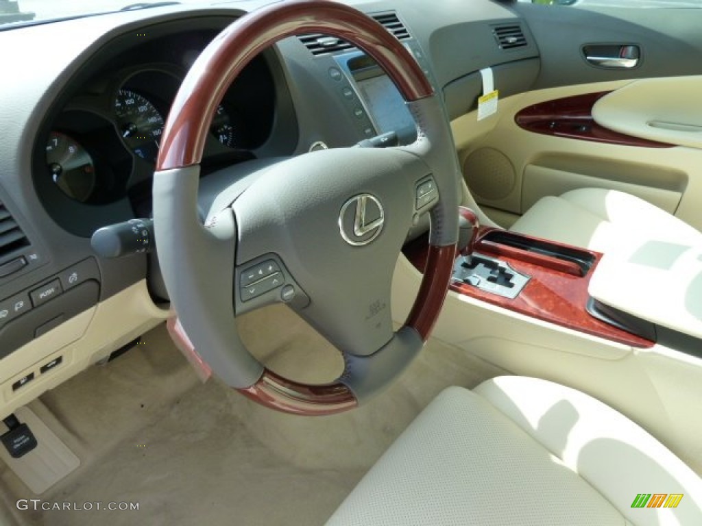2011 Lexus GS 350 AWD Parchment/Birds Eye Maple Steering Wheel Photo #54440454