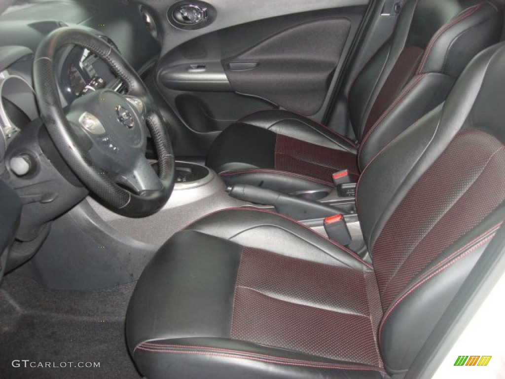 2011 Juke SL AWD - White Pearl / Black/Red w/Silver Trim photo #9