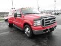 2006 Red Clearcoat Ford F350 Super Duty Lariat Crew Cab Dually  photo #2