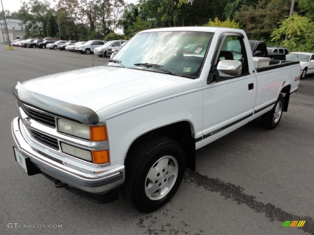 1994 C/K K1500 Regular Cab 4x4 - White / Blue photo #3