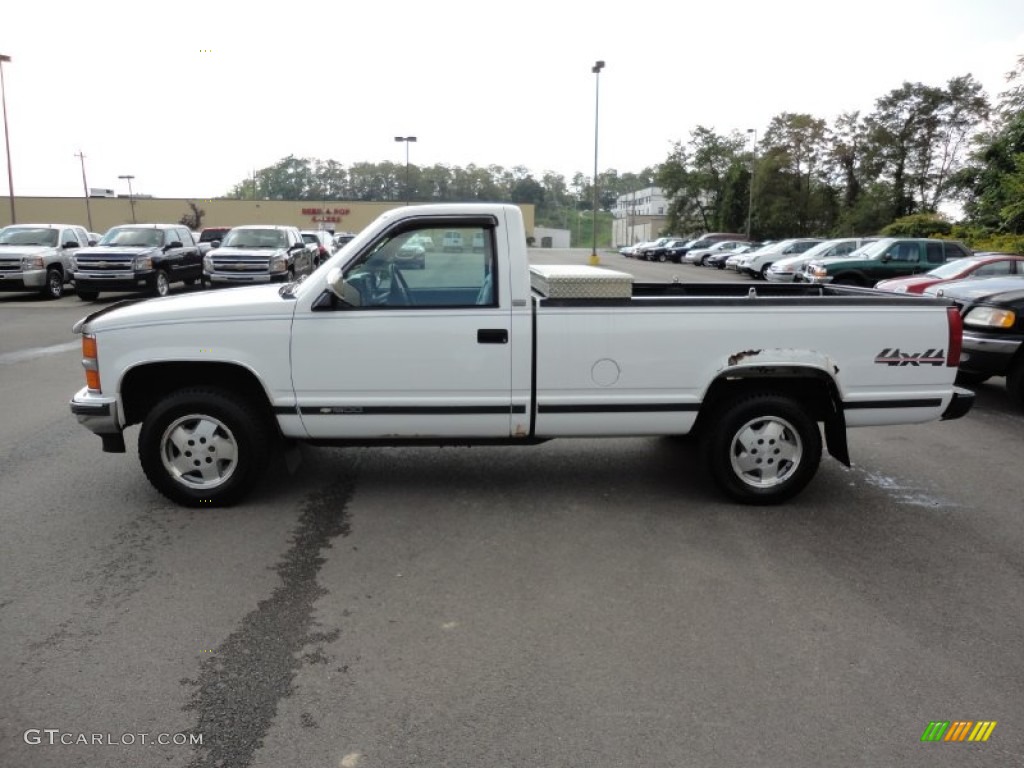 1994 C/K K1500 Regular Cab 4x4 - White / Blue photo #4