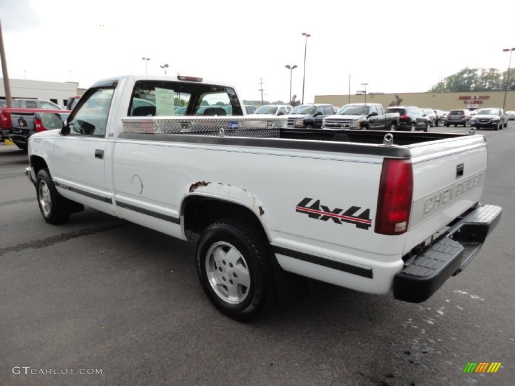 1994 C/K K1500 Regular Cab 4x4 - White / Blue photo #5