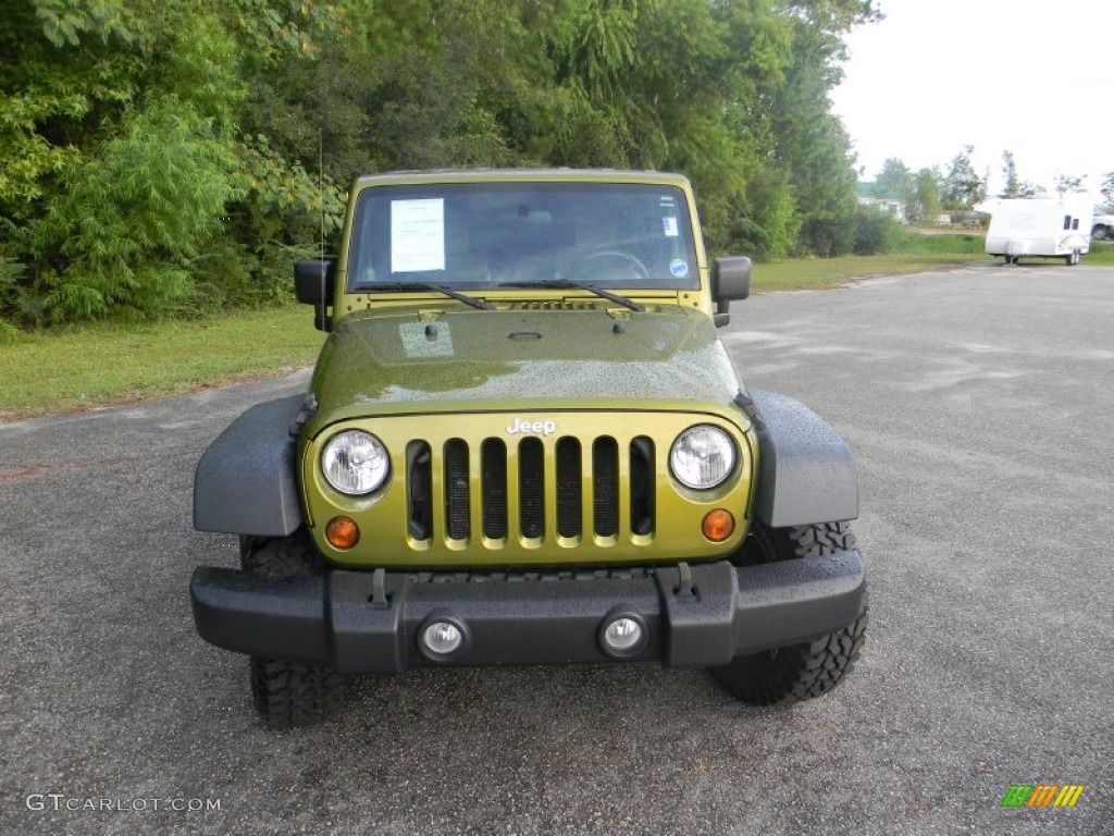 2008 Wrangler Unlimited Rubicon 4x4 - Rescue Green Metallic / Dark Khaki/Medium Khaki photo #2
