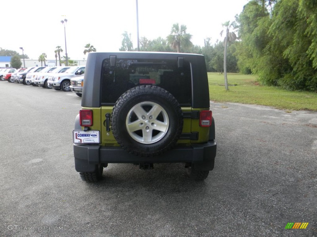 2008 Wrangler Unlimited Rubicon 4x4 - Rescue Green Metallic / Dark Khaki/Medium Khaki photo #6