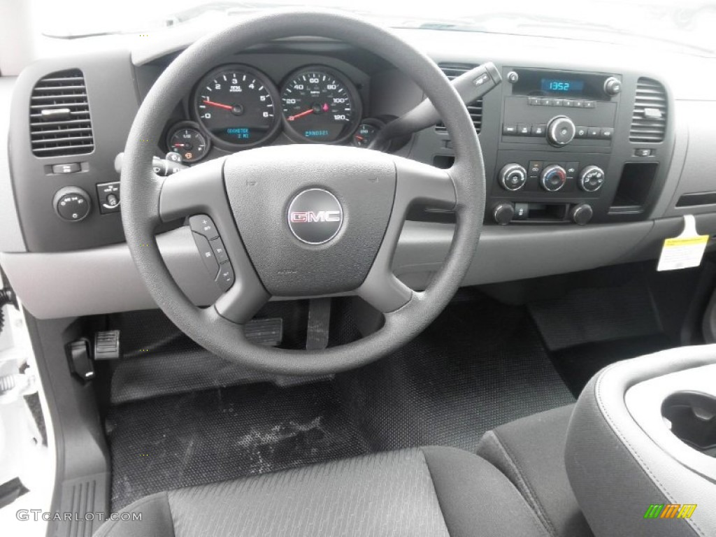 2012 GMC Sierra 1500 Regular Cab Dark Titanium Steering Wheel Photo #54442620