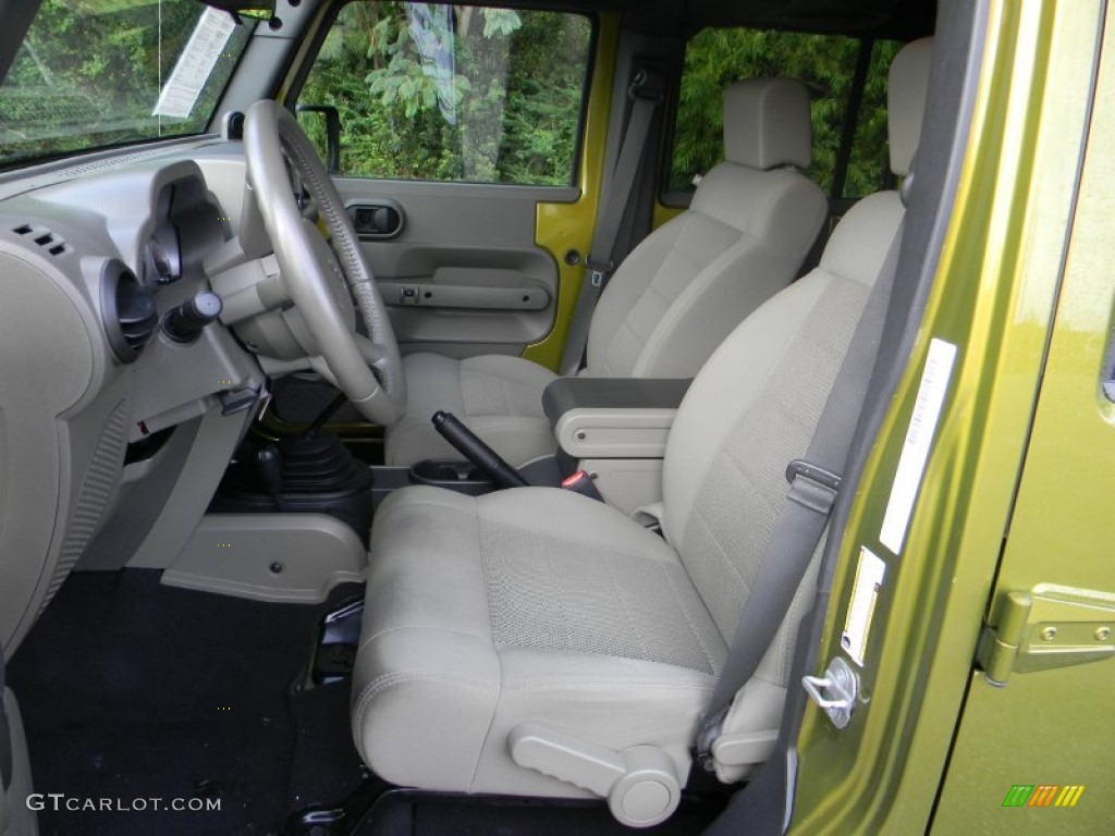 2008 Wrangler Unlimited Rubicon 4x4 - Rescue Green Metallic / Dark Khaki/Medium Khaki photo #15