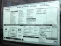 2012 GMC Sierra 1500 Regular Cab Window Sticker