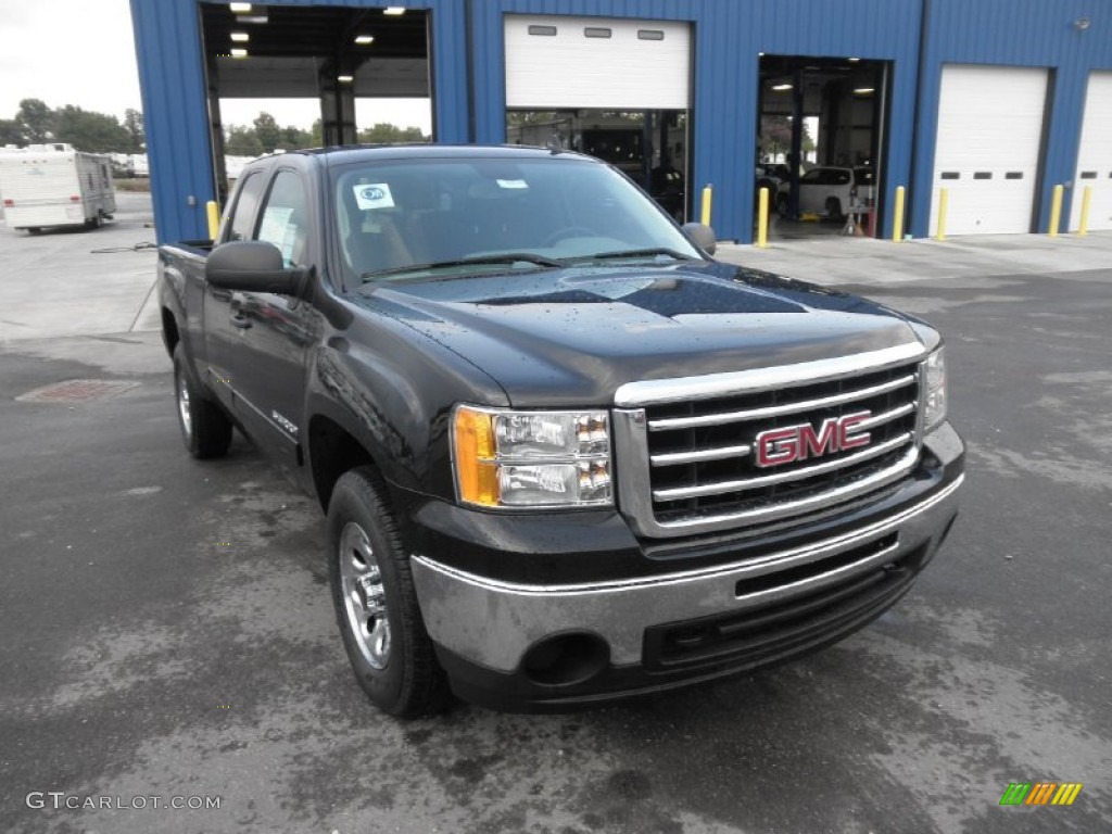 2012 Sierra 1500 SL Extended Cab 4x4 - Onyx Black / Dark Titanium photo #2